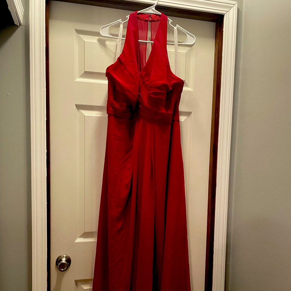 Azazie Danica Bridesmaid Dress Size 18 Burgundy